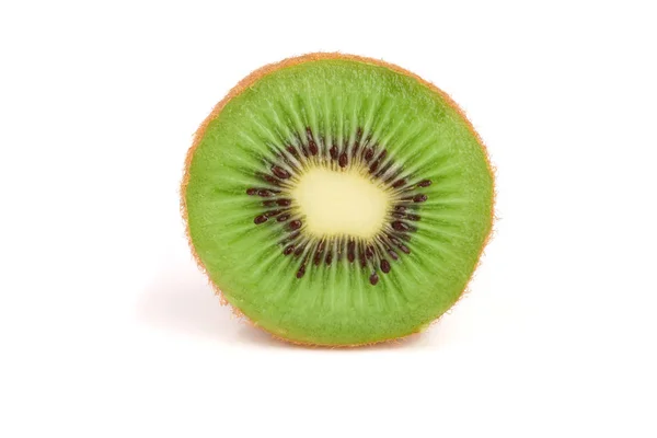 Scheibe frischer Kiwi-Früchte isoliert auf weißem Hintergrund — Stockfoto