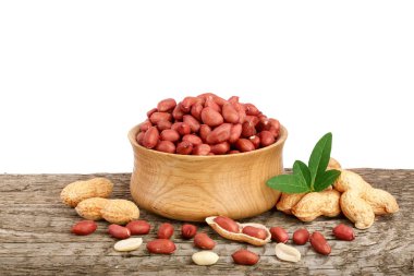 yaprak kase eski ahşap zemin üzerine fıstık