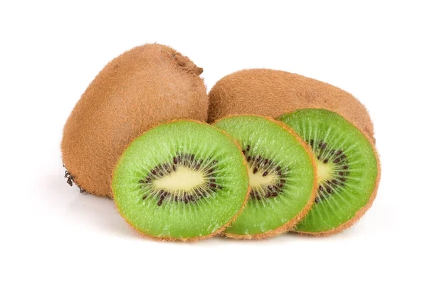 Kiwi fructe izolate pe fundal alb, close-up — Fotografie, imagine de stoc