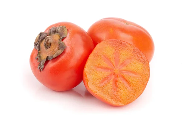 Persimmon fruit isolated on white background close-up — Stock Photo, Image