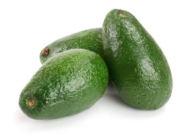 Beyaz arka plan yakın çekim izole bütün avokado