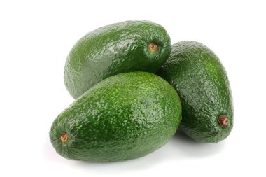 Beyaz arka plan yakın çekim izole bütün avokado