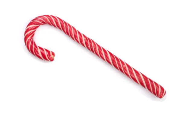 Candy cane striped isolated on white background. Top view — Stock Photo, Image