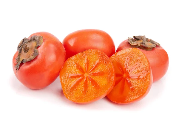 Persimmon fruit isolated on white background close-up — Stock Photo, Image