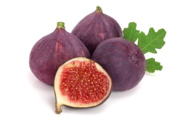 incir meyve ile izole üzerinde beyaz arka plan bırakır