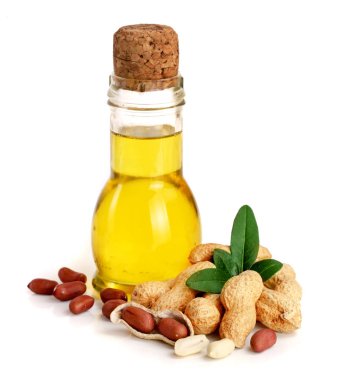 bir cam şişe ile fıstık fıstık yağı