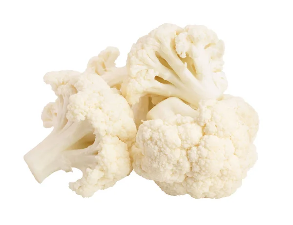 Piece of cauliflower isolated on white background macro. With clipping path — Stock Photo, Image