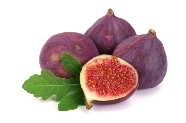 incir meyve ile izole üzerinde beyaz arka plan bırakır