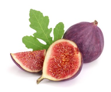 incir meyve ile izole üzerinde beyaz arka plan bırakır