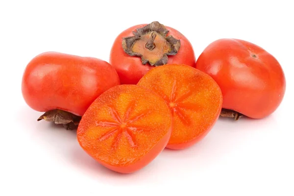 Persimmon fruit isolated on white background close-up — Stock Photo, Image