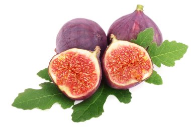 incir meyve ile izole üzerinde beyaz arka plan bırakır