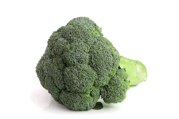 Fresh broccoli isolated on white background close-up — Stock Photo, Image