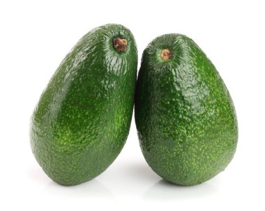 Beyaz arka plan yakın çekim izole bütün avokado
