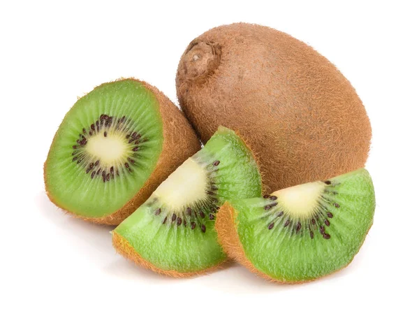 Kiwi fructe izolate pe fundal alb, macro — Fotografie, imagine de stoc