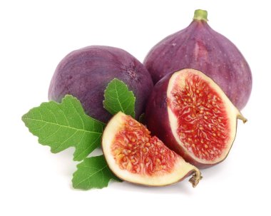 incir meyve ile izole üzerinde beyaz arka plan bırakır