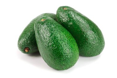 Beyaz arka plan yakın çekim izole bütün avokado