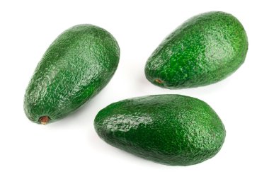 Beyaz arka plan yakın çekim izole bütün avokado