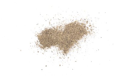 Zemin Karabiber beyaz arka plan üzerinde izole. Üstten Görünüm