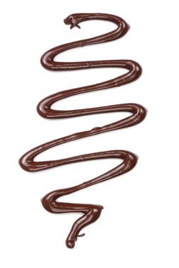 Beyaz bir arka plan üzerinde izole tatlı çikolata sosu