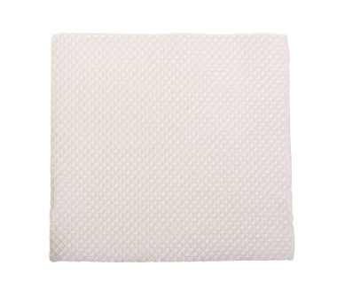 kağıt peçete beyaz arkaplanda izole edildi, üst görünüm