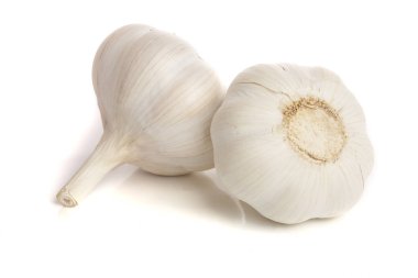 garlic isolated on white background close up clipart