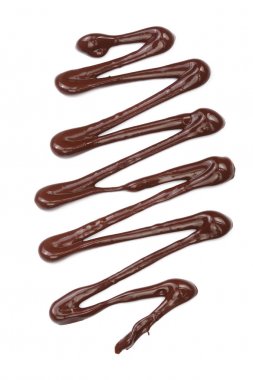 Beyaz bir arka plan üzerinde izole tatlı çikolata sosu