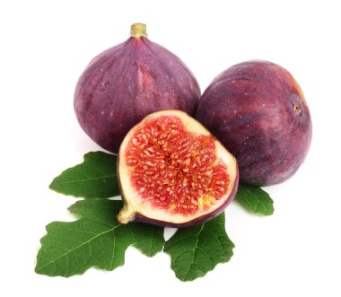 incir meyve ile izole üzerinde beyaz arka plan bırakır