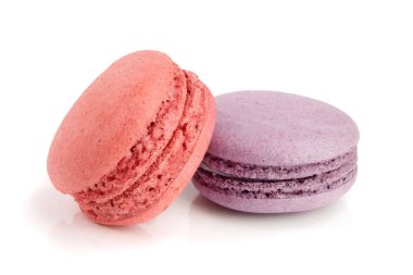 Beyaz arka plan closeup izole yeşil macaron