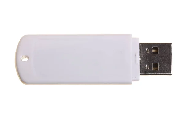 USB Flash disk izolovaných na bílém pozadí. Pohled shora — Stock fotografie