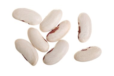 Beyaz beyaz arka plan üzerinde izole Barbunya kapatın. Üstten Görünüm