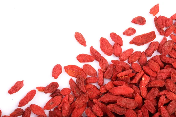 Dried goji berries Isolated on white background with copy space for your text — Stock Photo, Image