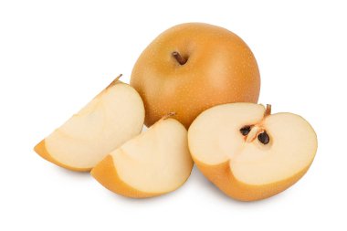 Taze asya armut beyaz arka plan izole