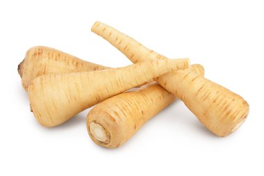 Beyaz arka plan closeup izole Parsnip kökü