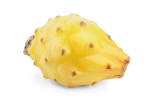 Fruits du dragon mûrs, Pitaya ou Pitahaya jaune isolé sur fond blanc, concept de fruits sains — Photo