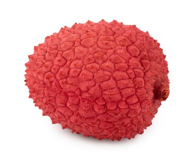 Lychee meyvesi kırpma yolu ve tam derinlik ile beyaz arkaplanda izole