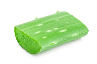 Aloe vera beyaz arkaplanda izole edildi