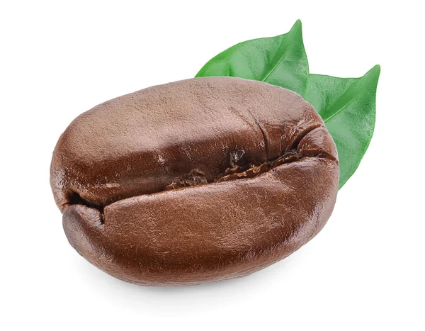 Roasted coffee bean isolated on white background macro. — Stock Photo, Image