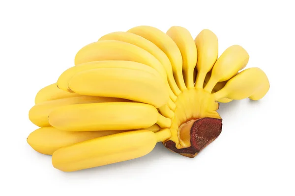 Baby banán parta izolované na bílém pozadí s výstřižkem cestu a plnou hloubku pole — Stock fotografie