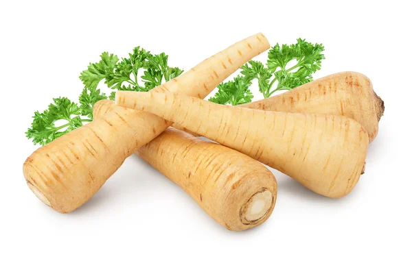 Beyaz arka plan closeup izole Parsnip kökü — Stok fotoğraf