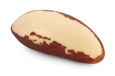 Brezilya cevizi kırpma yolu ve tam derinlik ile beyaz arkaplanda izole