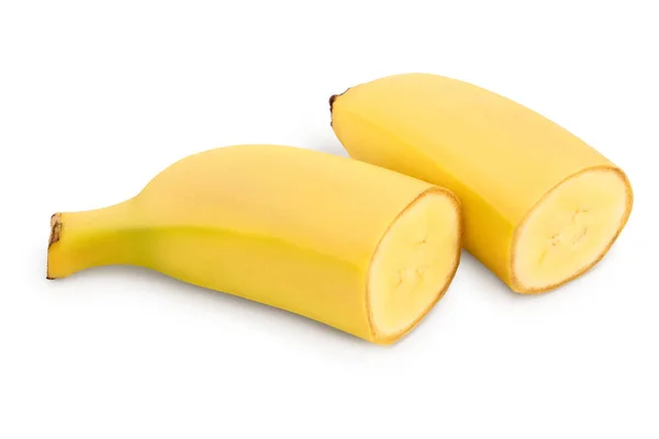 Baby banaan geïsoleerd op witte achtergrond met clipping pad en volledige scherptediepte — Stockfoto