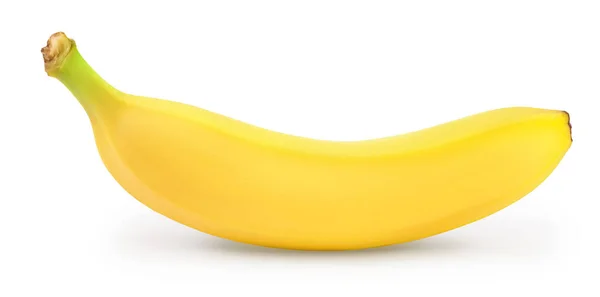 Banan izolowany na białym tle ze ścieżką wycinania i pełną głębią ostrości. — Zdjęcie stockowe