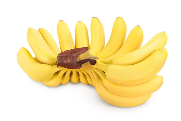 Bando de banana bebê isolado no fundo branco com caminho de recorte e profundidade total de campo — Fotografia de Stock