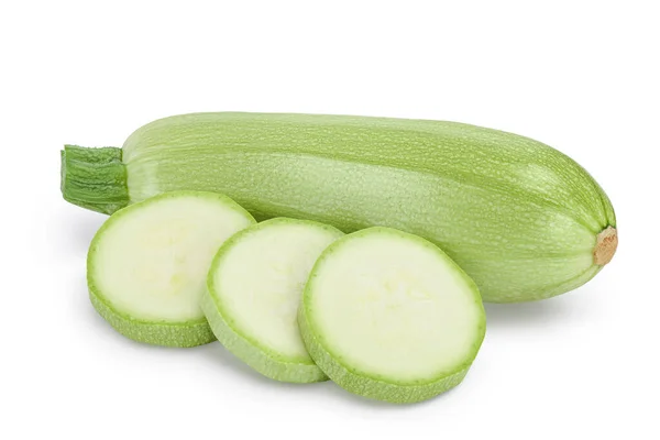 Courgettes ou moelle isolées sur fond blanc avec chemin de coupe et pleine profondeur de champ — Photo