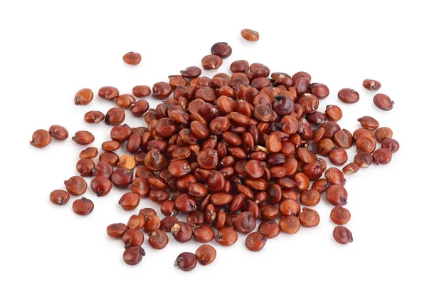 Rode quinoa zaden geïsoleerd op witte achtergrond met knippad en volle velddiepte — Stockfoto