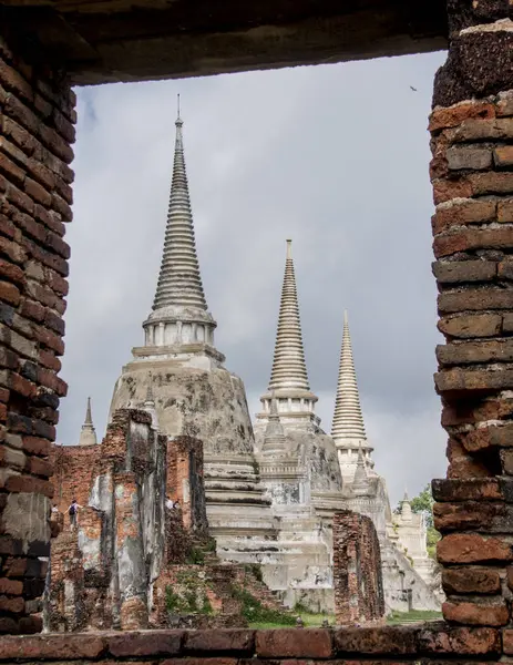 Wat Phra Sri Sanphet, historisch Park Ayutthaya — Stockfoto