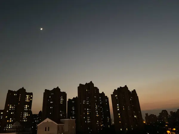 stock image night view of the city of the new york