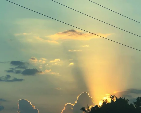 Stock image beautiful sunset sky with clouds