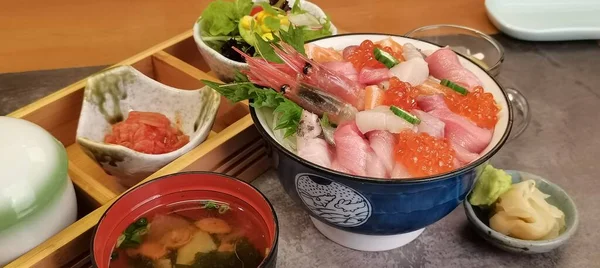 Una Foto Cocina Sashimi — Foto de Stock