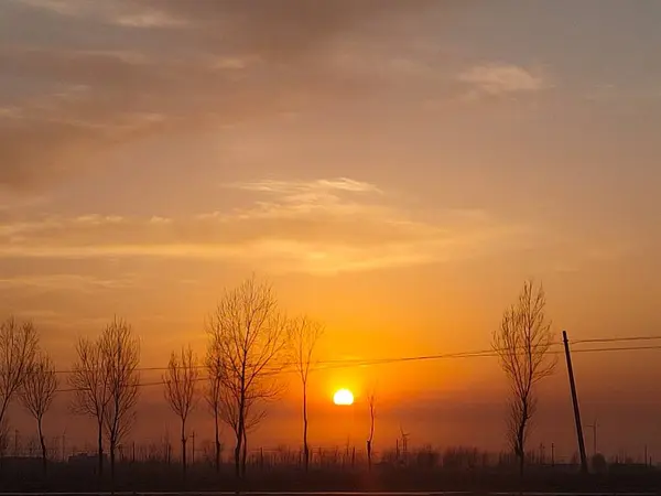 Stock image beautiful sunset over the lake